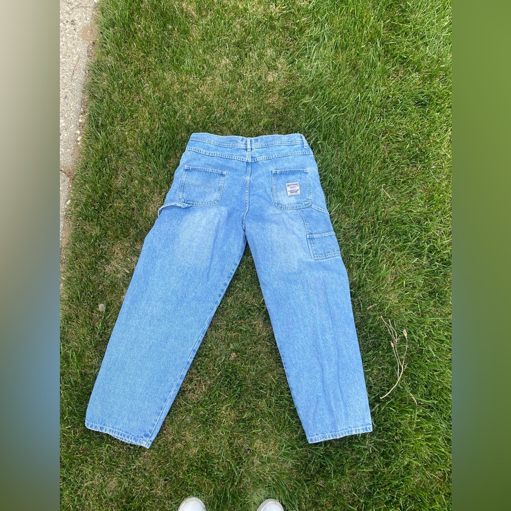 Vintage Light Wash Denim Carpenter Pants